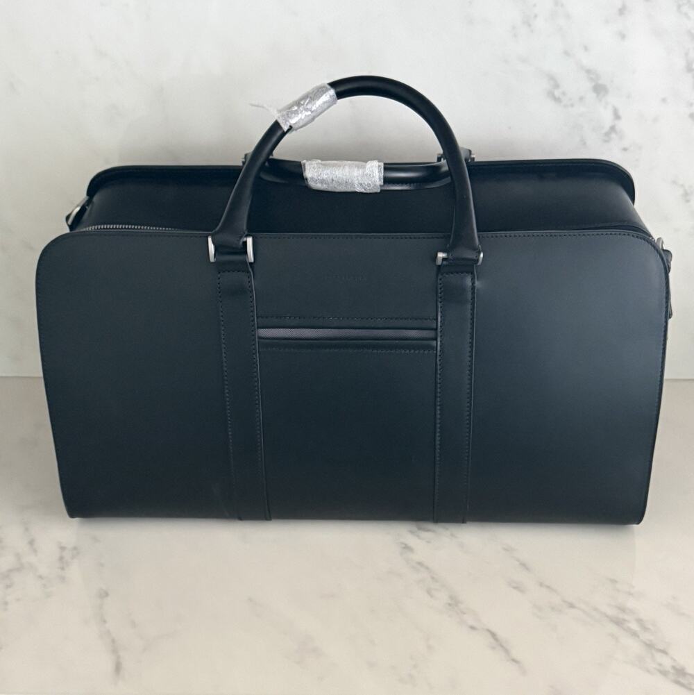 Original Carl Friedrik Weekender Leather Bag Made In Italy Black